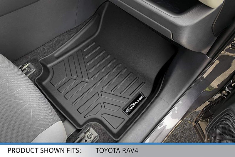 SMARTLINER All Weather Custom Fit Floor Mats 2 Row Liner Set Compatible with 2019-2025 Toyota RAV4 - Image 3